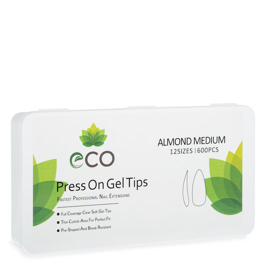 Press On Gel Tips - Almond Medium 600pcs